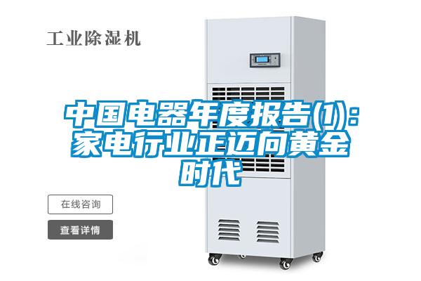 中国电器年度报告(1)：家电行业正迈向黄金时代
