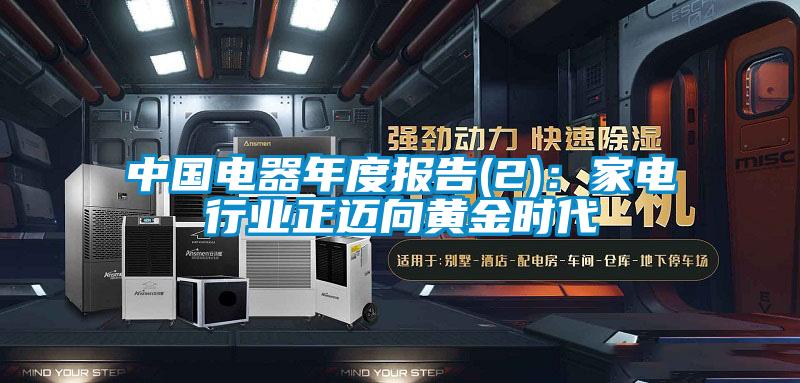 中国电器年度报告(2)：家电行业正迈向黄金时代
