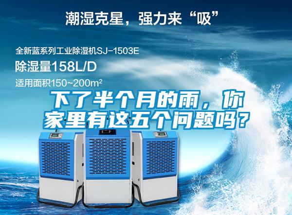 下了半个月的雨，你家里有这五个问题吗？