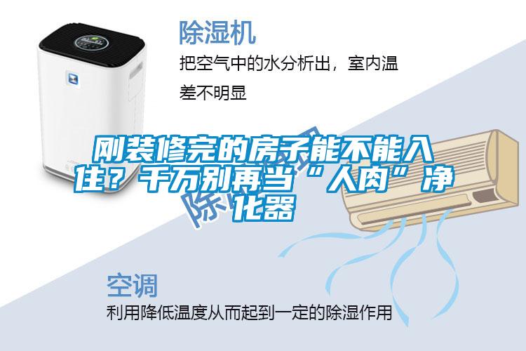 刚装修完的房子能不能入住？千万别再当“人肉”净化器