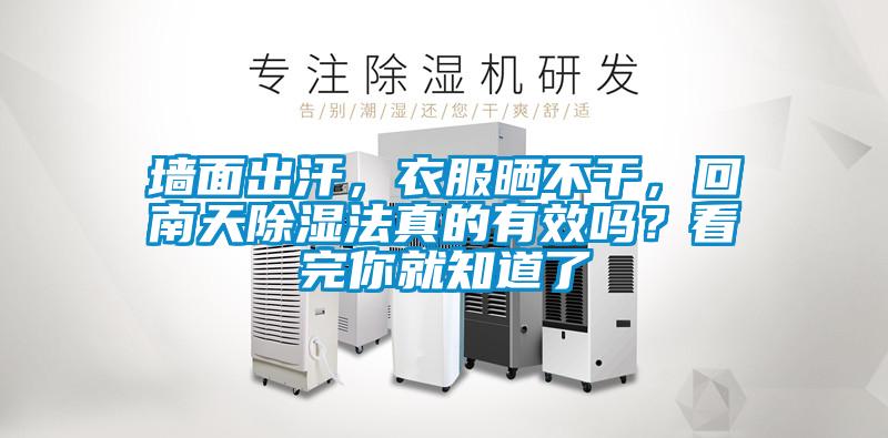 墙面出汗，衣服晒不干，回南天除湿法真的有效吗？看完你就知道了