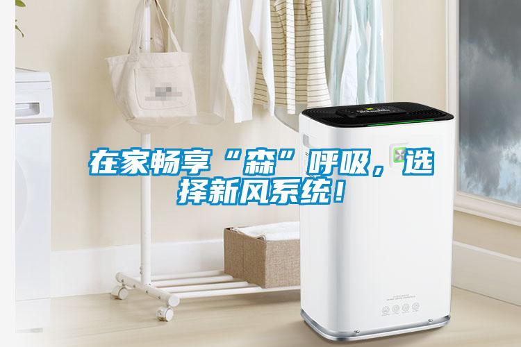 在家畅享“森”呼吸，选择新风系统！