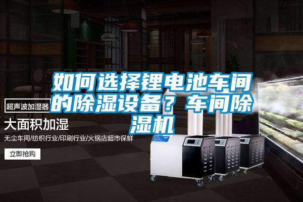 如何选择锂电池车间的除湿设备？车间91抖音免费看片