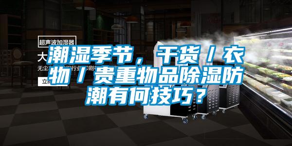 潮湿季节，干货／衣物／贵重物品除湿防潮有何技巧？