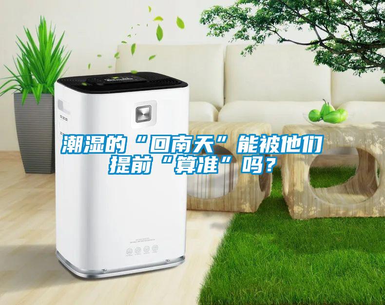 潮湿的“回南天”能被他们提前“算准”吗？