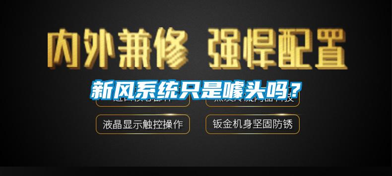 新风系统只是噱头吗？