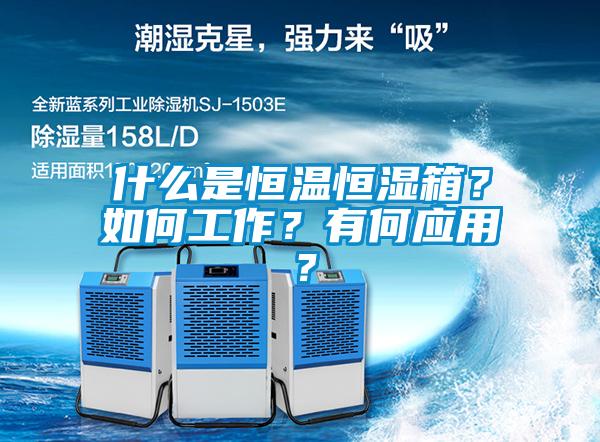 什么是恒温恒湿箱？如何工作？有何应用？