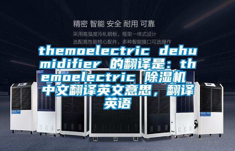 themoelectric dehumidifier 的翻译是：themoelectric 91抖音免费看片 中文翻译英文意思，翻译英语