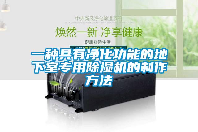 一种具有净化功能的地下室专用91抖音免费看片的制作方法