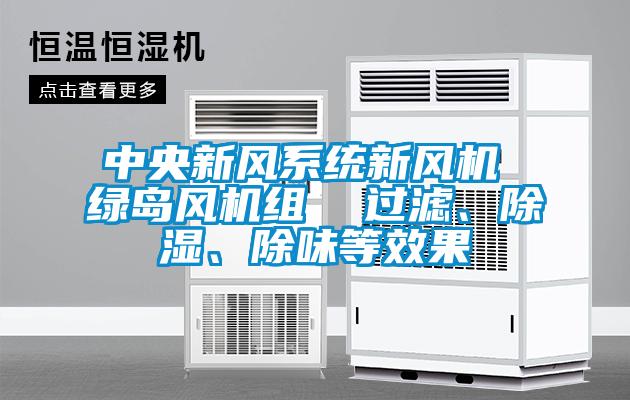 中央新风系统新风机 绿岛风机组  过滤、除湿、除味等效果