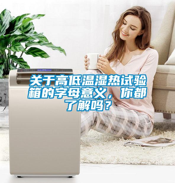 关于高低温湿热试验箱的字母意义，你都了解吗？