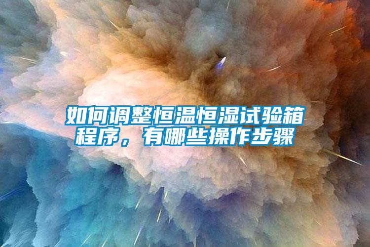 如何调整恒温恒湿试验箱程序，有哪些操作步骤