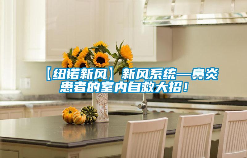 【纽诺新风】新风系统—鼻炎患者的室内自救大招！