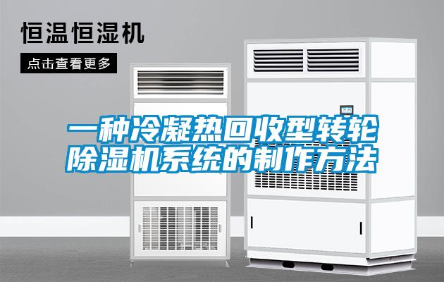 一种冷凝热回收型转轮91抖音免费看片系统的制作方法