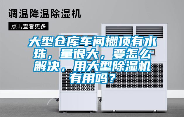 大型仓库车间棚顶有水珠，量很大，要怎么解决，用大型91抖音免费看片有用吗？