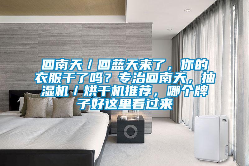 回南天／回蓝天来了，你的衣服干了吗？专治回南天，抽湿机／烘干机推荐，哪个牌子好这里看过来
