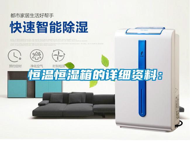 恒温恒湿箱的详细资料：