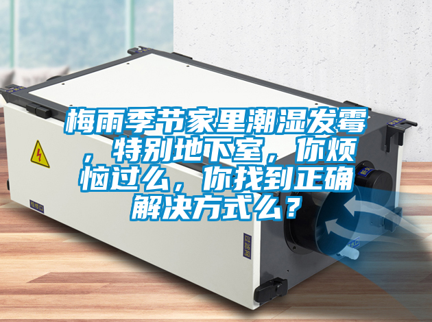 梅雨季节家里潮湿发霉，特别地下室，你烦恼过么，你找到正确解决方式么？