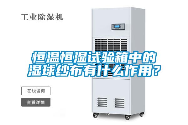 恒温恒湿试验箱中的湿球纱布有什么作用？