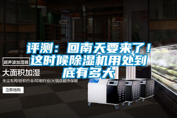 评测：回南天要来了！这时候91抖音免费看片用处到底有多大