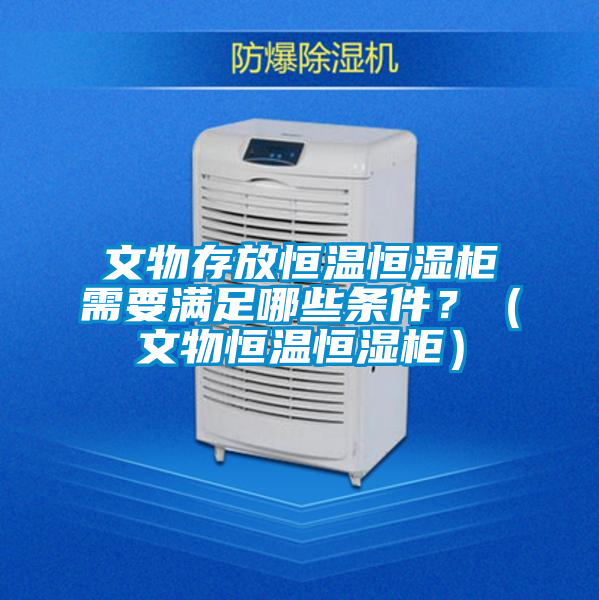 文物存放恒温恒湿柜需要满足哪些条件？（文物恒温恒湿柜）