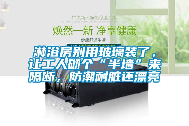 淋浴房别用玻璃装了，让工人砌个“半墙”来隔断，防潮耐脏还漂亮