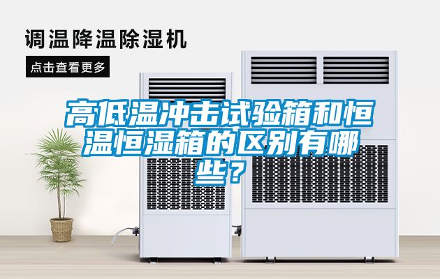 高低温冲击试验箱和恒温恒湿箱的区别有哪些？